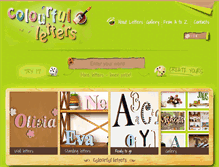 Tablet Screenshot of colourfulletters.com